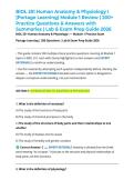 BIOL 251 Human Anatomy & Physiology I &lpar;Portage Learning&rpar; Module 1 Review &vert; 200&plus; Practice Questions & Answers with Summaries &vert; Lab & Exam Prep Guide 2026