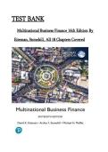 Test Bank And Solution Manual for Multinational Business Finance 16th Edition By &lpar;Eiteman&sol;Stonehill&sol;Moffett&rpar; All 18 Chapters Covered&comma; Verified Latest Edition