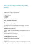 NUR 266 Final Exam Questions With Correct Answers