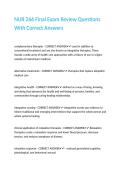 NUR 266 Final Exam Review Questions With Correct Answers