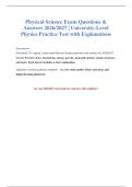 Physical Science Exam 2026&sol;2027 &ndash; 271 Q&A