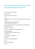 NURS 2350 final exam &lpar;heart&comma; abdomen&comma; lungs&rpar; Exam Questions With Correct Answers