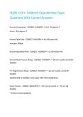 NURS 2350 - Midterm Exam Review Exam Questions With Correct Answers