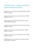 NURS 2350 - Exam 1 - Modules 1 and 2 Exam Questions With Correct Answers
