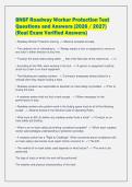 BNSF Roadway Worker Protection Test Questions and Answers &lpar;2026 &sol; 2027&rpar; &lpar;Real Exam Verified Answers&rpar;