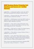 BNSF Roadway Worker Protection Test Questions and Answers &lpar;A&plus; Verified Answers&rpar;