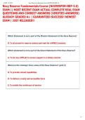 Navy Reserve Fundamentals Course &lpar;NAVRESFOR-NRF-3&period;0&rpar;  EXAM &vert;&vert; MOST RECENT EXAM ACTUAL COMPLETE REAL EXAM  QUESTIONS AND CORRECT ANSWERS &lpar;VERIFIED ANSWERS&rpar;  ALREADY GRADED A&plus; &vert; GUARANTEED SUCCESS&excl;&excl; NEWEST  EXAM &vert; JUST RELEASED&excl;&excl; 