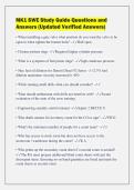MK1 SWE Study Guide Questions and Answers &lpar;Updated Verified Answers&rpar;