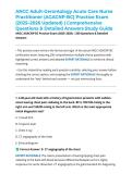 ANCC Adult-Gerontology Acute Care Nurse Practitioner &lpar;AGACNP-BC&rpar; Practice Exam &lpar;2025&ndash;2026 Updated&rpar; &vert; Comprehensive Questions & Detailed Answers Study Guide