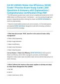 CA-NV AWWA Water Use Efficiency &lpar;WUE&rpar; Grade 1 Practice Exam Study Guide &vert; 200 Questions & Answers with Explanations &vert; Comprehensive Certification Prep PDF