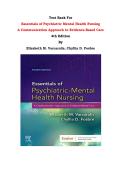 Test Bank For Essentials of Psychiatric Mental Health Nursing  A Communication Approach to Evidence-Based Care  4th Edition By Elizabeth M&period; Varcarolis&comma; Chyllia Dixon &vert; Chapter 1 &ndash; 28