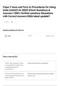Class V Issue and Turn-In Procedures for Using Units &lpar;AMMO 64 2023&rpar;  EXAM   Questions & Answers &vert; 100&percnt; Verified solutions &vert;Questions with Correct Answers 2026 latest update&excl;&excl;