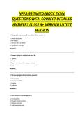 NFPA 99 TIMED MOCK EXAM QUESTIONS WITH CORRECT DETAILED ANSWERS &lpar;1-50&rpar; A&plus; VERIFIED LATEST VERSION 