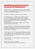 EMT FISDAP Operations Exam Questions and Answers &lpar;A&plus; Verified Answers&rpar;