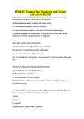 NFPA-99&colon; Practice Test Questions and Correct Answers 2026&sol;2027