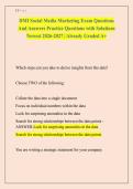 DMI Social Media Marketing Exam Questions  And Answers Practice Questions with Solutions  Newest 2026-2027 &vert; Already Graded A&plus;