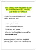 NBCE PART 2 CHIROPRACTIC BOARD REVIEW  EXAM NEWEST 2025 WITH 900 QUESTIONS  AND 100&percnt; CORRECT ANSWERS