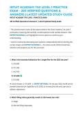 INTUIT ACADEMY TAX LEVEL 1 PRACTICE EXAM &ndash; 200 VERIFIED QUESTIONS & ANSWERS &vert; LATEST UPDATED STUDY GUIDE