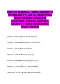 BIOD 151 ESSENTIAL HUMAN ANATOMY & PHYSIOLOGY I  ALL EXAM STUDY GUIDE 2025&sol;2026 &vert; COMPLETE QUESTIONS &vert; VERIFIED ANSWERS &vert; GRADED A &plus; &vert; PASS GUARANTEED &vert; RECENT UPDATE 
