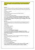 INTRODUCTION TO EXPLOSIVE SAFETY MANAGEMENT CERTIFICATION EXAM NEWEST 2026 ACTUAL EXAM COMPLETE 120 QUESTIONS AND CORRECT DETAILED ANSWERS&sol;NEWEST UPDATE&excl;&excl;&excl;