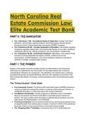 2026&sol;2027 North Carolina Real Estate Commission &lpar;NCREC&rpar; Law Elite Test Bank & Scenario Guide