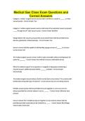Medical Gas Class Exam Questions and Correct Answers