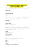 84 Questions Med Gas Questions and Correct Answers