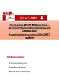 Chamberlain NR 565 Midterm Exam &ndash;  Advanced Pharmacology Questions and  Ansẉers with  Expert-Verified Explanation 20262027  update
