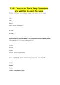 B3&sol;61 Contractor Trade Prep Questions and Verified Correct Answers