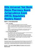 Elite Maine MPJE Test Bank & Pharmacy Law Study Guide 2026&sol;2027 &vert; UMPJE Regulatory Mastery