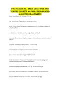 FTCE Health k-12 - EXAM QUESTIONS AND VERIFIED CORRECT ANSWERS 2026&lpar;GRADED A&plus;&rpar; DETAILED ANSWERS&excl;&excl;