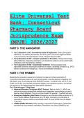 Elite Connecticut MPJE Test Bank 2026&sol;2027&colon; Pharmacy Board Jurisprudence Exam Q&A with Mentor Analysis