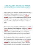 USA Hockey Rules Exam Latest 2026 Questions  and Correct Detailed Answers Already Graded A&plus; 