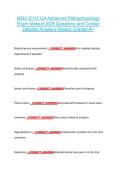 WGU D115 OA Advanced Pathophysiology  Exam Newest 2026 Questions and Correct  Detailed Answers Already Graded A&plus; 