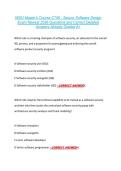 WGU Master's Course C706 - Secure Software Design  Exam Newest 2026 Questions and Correct Detailed  Answers Already Graded A&plus; 