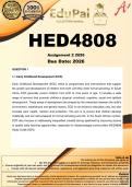 HED4808 Assignment 2 &lpar;COMPLETE ANSWERS&rpar; 2026 - DUE 2026