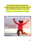 Canadian Health Promotion Throughout the Life Span 2nd Edition Test Bank Q&A PDF