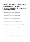 NSG 516 TINA HEENT SHADOW HEALTH  COMPREHENSIVE ASSESSMENT  &lpar;UPDATED 2026&rpar; COMPLETE QUESTIONS  CORRECT ANSWERS 