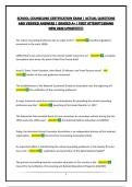 SCHOOL COUNSELING CERTIFICATION EXAM &vert; ACTUAL QUESTIONS AND VERIFIED ANSWERS &vert; GRADED A&plus; &vert; FIRST ATTEMPT&vert;BRAND NEW 2026 UPDATE&excl;&excl;&excl;&excl;&excl;&excl;