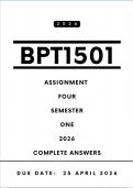 BPT1501 Assignment 4 Answers -  Semester 1 &comma; 2026 &vert; Due Date 25 April 2026