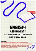 ENG1514 Assignment 1 Memo &vert; Due 5 May 2026