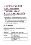 2026&sol;2027 Ultimate Tennessee MPJE Test Bank & Study Guide &vert; Pharmacy Board Jurisprudence Exam Prep