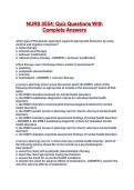 NURS 3554&colon; Quiz Questions With Complete Answers