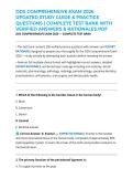 ODS COMPREHENSIVE EXAM 2026 UPDATED STUDY GUIDE & PRACTICE QUESTIONS &vert; COMPLETE TEST BANK WITH VERIFIED ANSWERS & RATIONALES PDF
