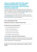 USPA A-LICENSE WRITTEN TEST 2026 &ndash; VERIFIED QUESTIONS & ANSWERS &vert; COMPLETE SKYDIVING CERTIFICATION PRACTICE GUIDE PDF