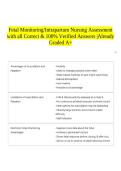 Fetal Monitoring&sol;Intrapartum Nursing Assessment with all Correct & 100&percnt; Verified Answers &vert;Already Graded A&plus;
