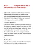 WGU C268 Study Guide for EXCEL PA exam with correct answers 