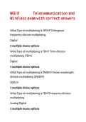 WGU D413 Telecommunication and Wireless exam with correct answers