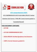 ATI  COMPREHENSIVE EXIT EXAM &lpar;2026&rpar; UPDATE Verified Questions And Answers &vert; With 100&percnt; Correct Answers graded A&plus; Guaranteed Success&excl;&excl;