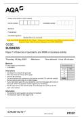 AQA GCSE Business Complete Notes &vert; Exam Questions&comma; Case Studies & Full Revision